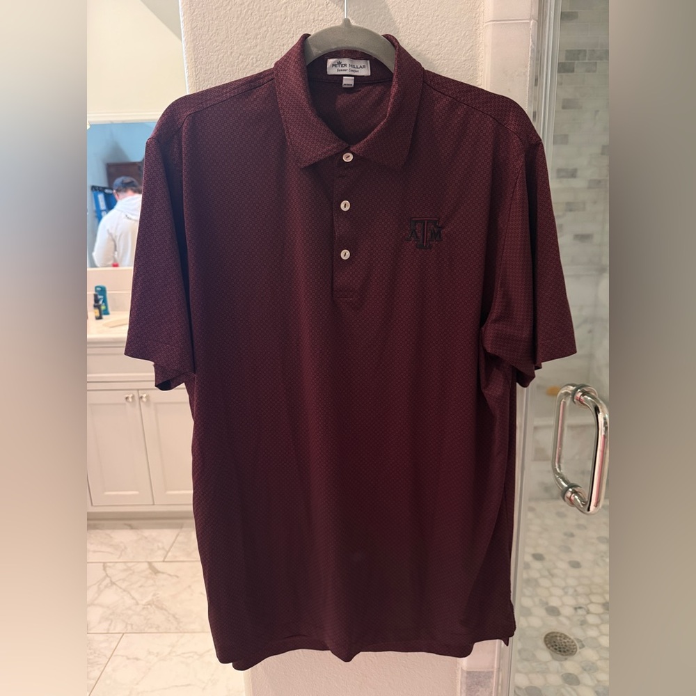 Peter Millar Burgundy Texas A&M Polo Shirt